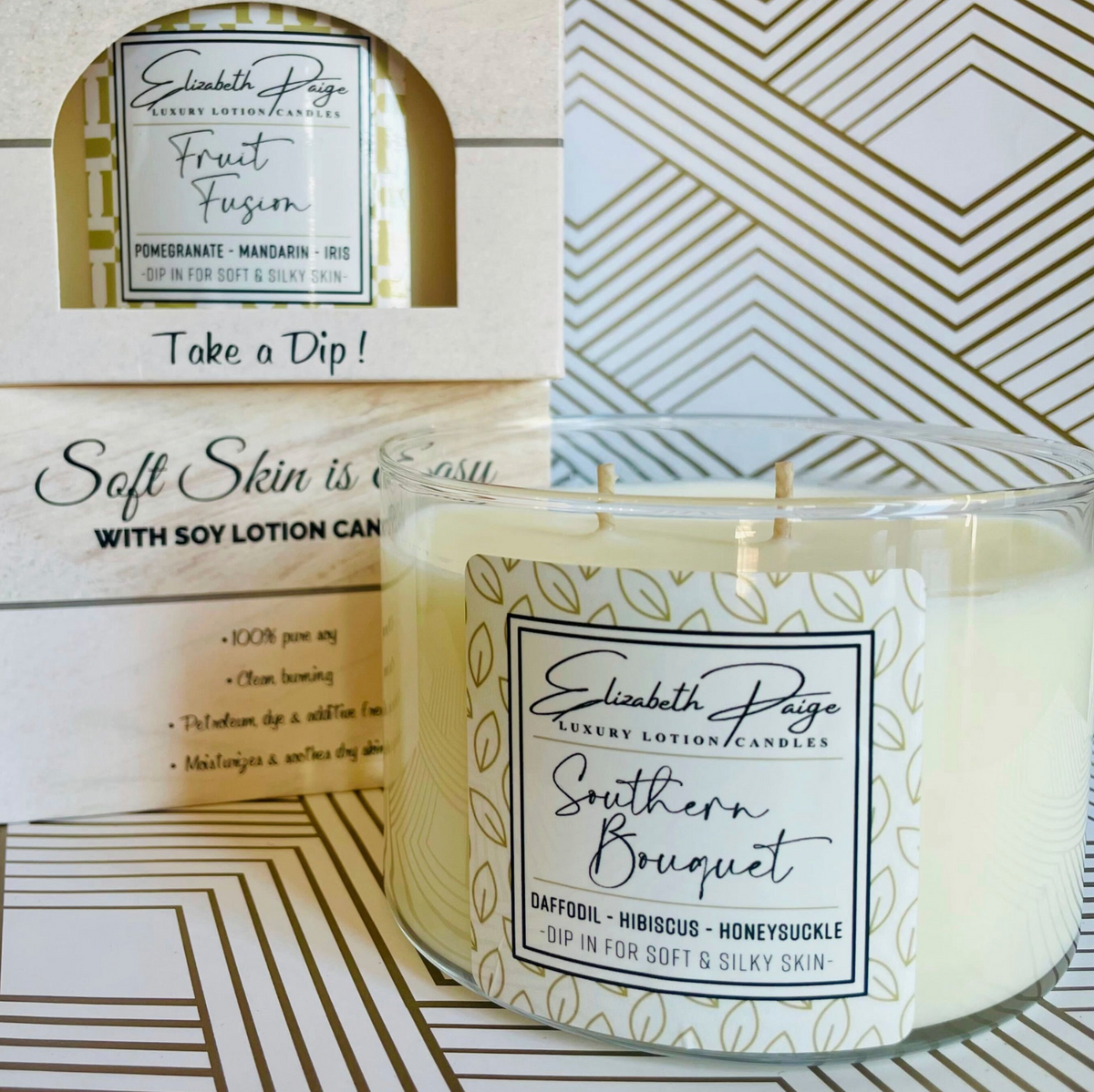 Headache Relief Soy Lotion Candle Elizabeth Paige