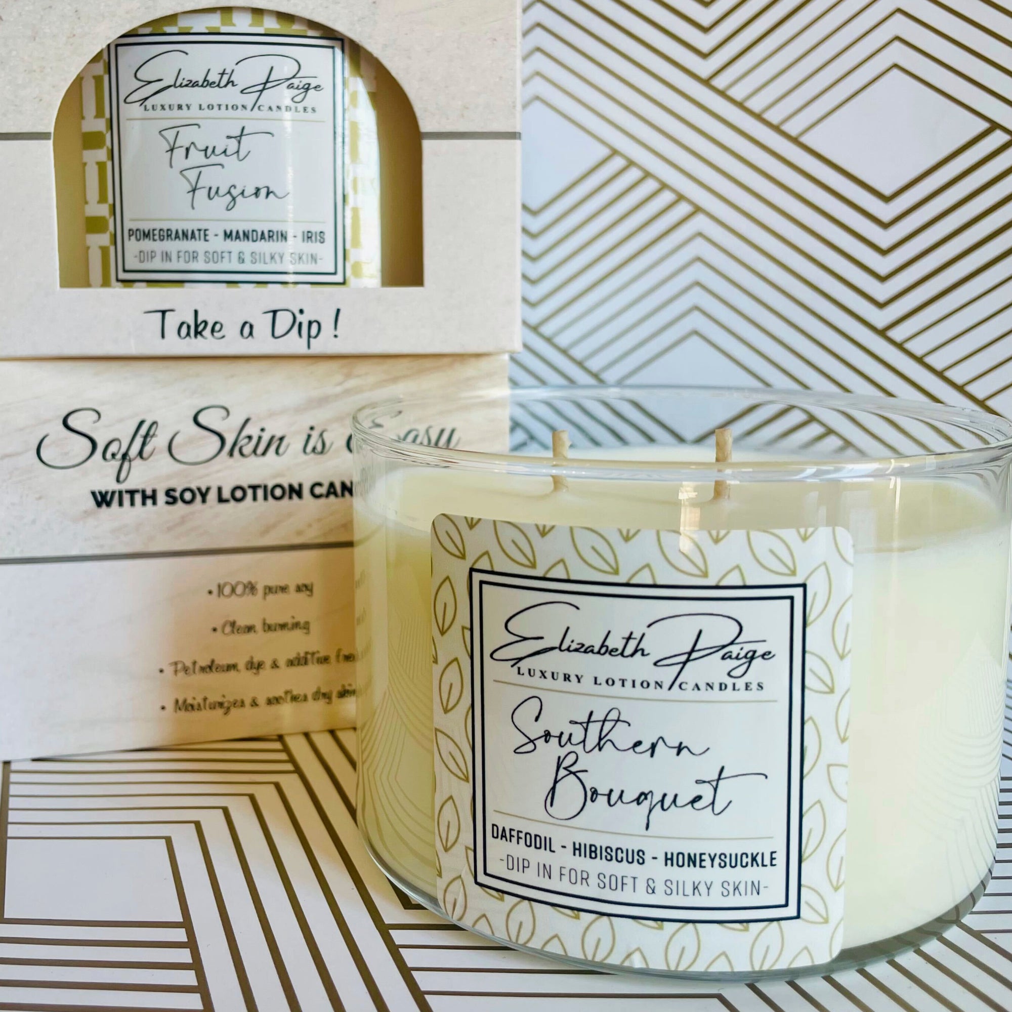 Double Wick 17 oz Soy Lotion Candle